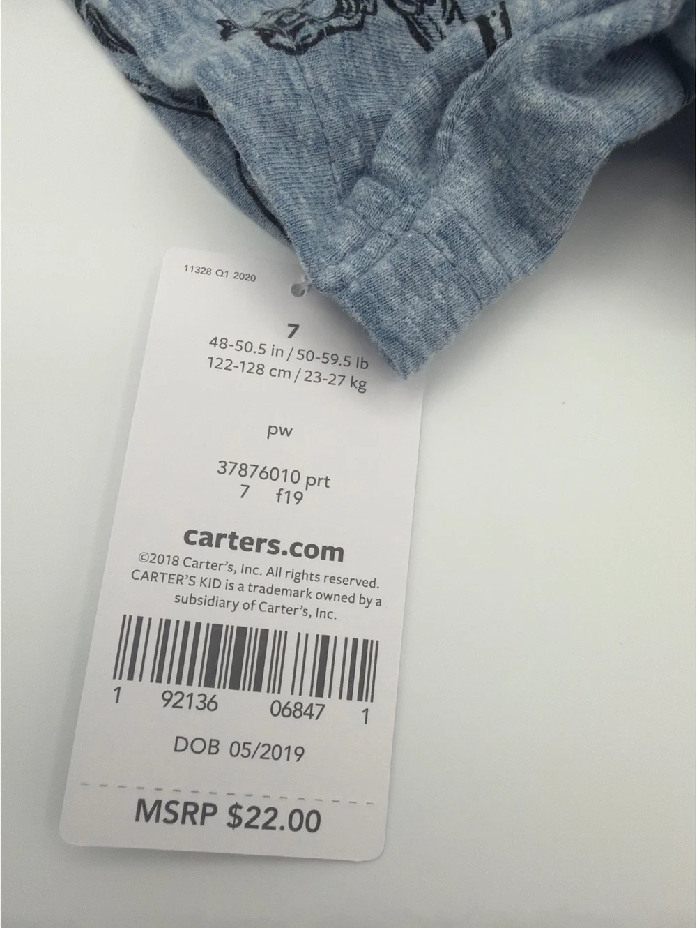 Carter's Kid Dinosaur Print T-Shirt Size 7